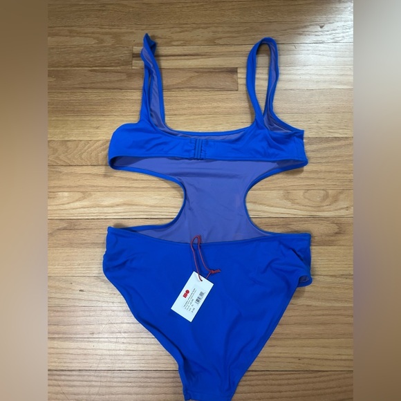 NWT Solid & Striped The Sarah Ribbed Azure Blue One Piece Bathing Suit Size XL - Picture 8 of 15
